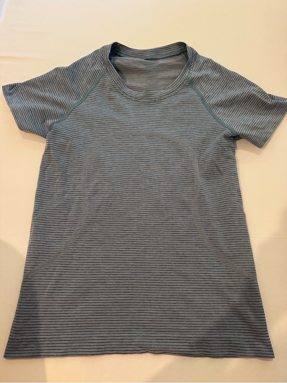 lululemon athletica Women's Short Sleeve Athletic Tee in Heathered Blue-Gray